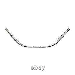 Wild1 Chubby Beach Bar Chrome 1 1/4 Inch For 82-21 H-D Mech Or E-Throttle