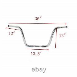 1-1/4 12 Barres de poignée de hausse Ape Hanger pour Harley-Davidson XL 883 N Iron 11-11