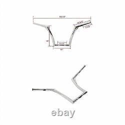 1-1/4 14 Hausse Fat Ape Hanger Guidon pour Harley-Davidson FXST 15-15