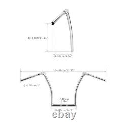 14.5 Hauteur 1-1/4 Guidon Ape Hanger Adapté Pour Harley Road Glide 2015-2023