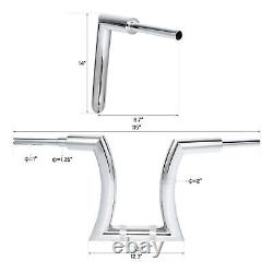 14 Montée 2'' Poignée de guidon + Rehausseurs Adaptés Pour Harley Softail Sportster XL883 1200