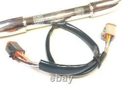 16 X 1.25 Ape Plug N P Chrome Handlebar Control Kit 00 04 Harley Dyna Wide Glide