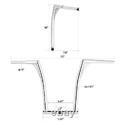 18 élévation guidon barre de poignée de 1-1/4'' Fat Ape Hanger adapté pour Harley Dyna FLD 2012-2016