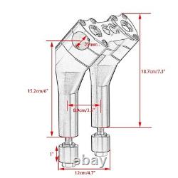 6+1 Riser de style Pullback 1? Guidon de style MX pour Harley Chopper Dyna Softail