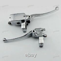 7/8 Guidon 22mm Main Control Reservoir Brake Clutch Levers Motorcycle Chrome