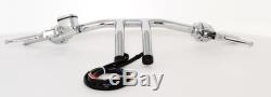 8 Hausse T Bars Personnalisés Guidons Commandes Hand Wired Interrupteurs Harnais Harley