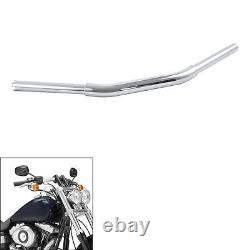 Barres de guidon Chrome 4 Rise 1.25 adaptées pour Harley Softail Slim Dyna TBW