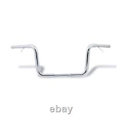 Chrome 11 Ape Hanger 1 1/4 Guidons Harley-Davidson avec 1 pouce de rehausseur 901410