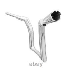 Chrome 16' Rise Ape Hanger Handlebar Adapté Pour Harley Touring Electra Glides 14-23