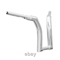 Chrome 16' Rise Ape Hanger Handlebar Adapté Pour Harley Touring Electra Glides 14-23