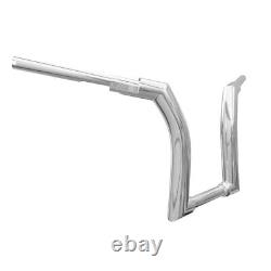 Chrome 16' Rise Ape Hanger Handlebar Adapté Pour Harley Touring Electra Glides 14-23