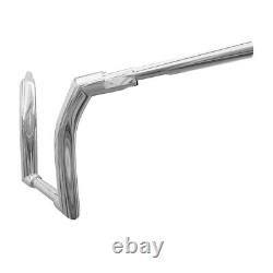 Chrome 16' Rise Ape Hanger Handlebar Adapté Pour Harley Touring Electra Glides 14-23