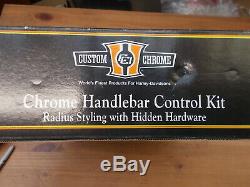 Chrome Kit Guidon De Commande (9/16) M / Cyl Levers Ergo Disque Simple Harley 96 Up