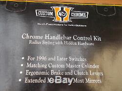 Chrome Kit Guidon De Commande (9/16) M / Cyl Levers Ergo Disque Simple Harley 96 Up