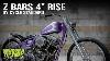 Cycle Standard Z Barre Barre De Moto Poignées 1 Pouce 4 Pouces Rise Chrome