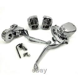 Demons Cycle Chrome Handlebar Control Kit Witho Switches Single Disc 11mm XL 07-13