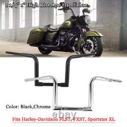 Guidon 1-1/4 FAT 10' de hauteur pour Harley Sportster XL FLST 883