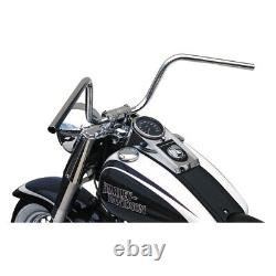 Guidon HARLEY 10 Ape Hanger 1 pouce (25mm) de diamètre Chrome Dimpled P224981