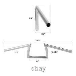 Guidon en chrome 1' Z Bars adapté pour Harley Sportster XL883 XL1200 Custom Chopper