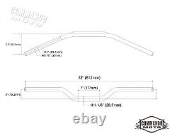 Guidon et rehausseur de guidon Club Style 1-1/8 pour Harley Dyna Softail Sportster