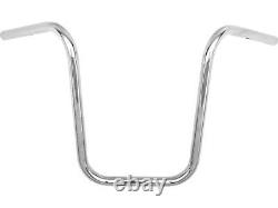 Guidon étroit en chrome pour moto Highway Hawk 40 x 1 pouce