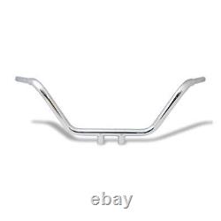 Guidon personnalisé Highway Hawk solide en chrome de 1-1/4 pouce