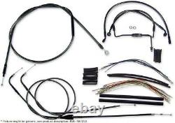 Kit Câble Touring Contrôle Chrome Noir Guidon Type Fits / Bend Ape Hanger