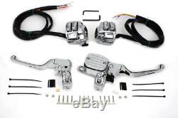 Kit De Commande De Guidon Chromé Pour Motos Harley Davidson, Par V-twin