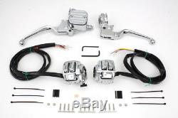 Kit De Commande De Guidon Chromé Pour Motos Harley Davidson, Par V-twin