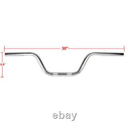 Thrashin Supply 1 Chrome High Bend Handlebars Pour Les Modèles Harley